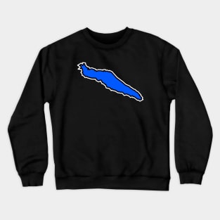 Texada Island Blue Outlined Silhouette - Simple and Indigo - Texada Island Crewneck Sweatshirt